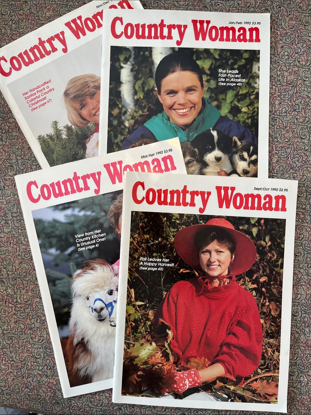 Country Woman Magazines 1992 Vintage Lot of 4